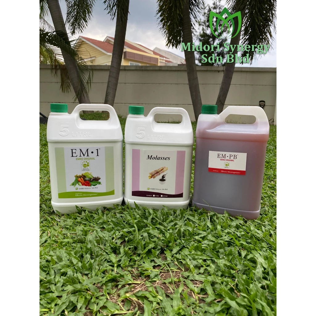 EM EM1 EMRO Original (5 Litre) + Molasses EMRO (5 Litre) + EM PB EMRO (5 Litre)
